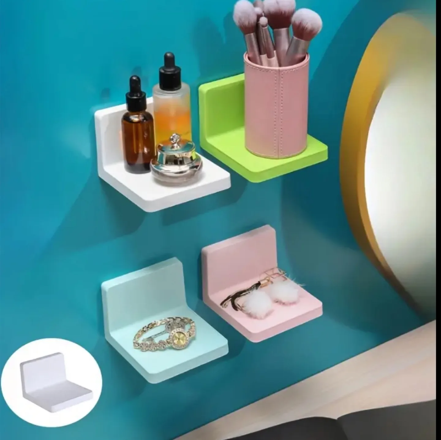 Floating Corner Shelf - White thumbnail