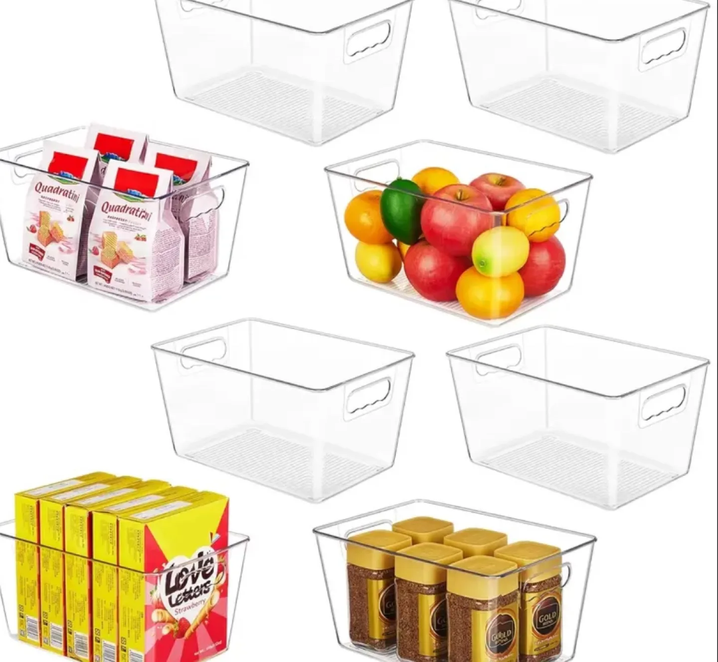 Viva Refrigerator Organizer Bins - Clear thumbnail