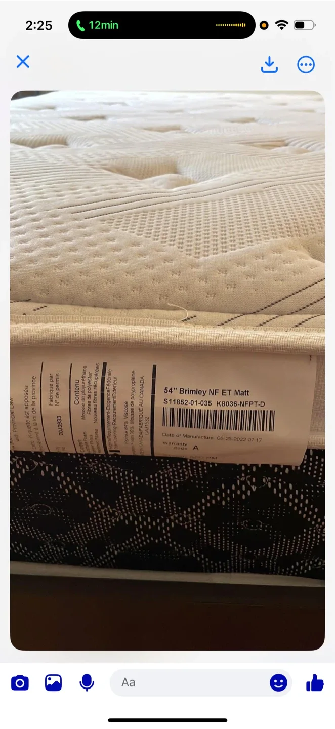 Brimley NF ET Matt 54" Mattress- double bed mattress image indicator(2)