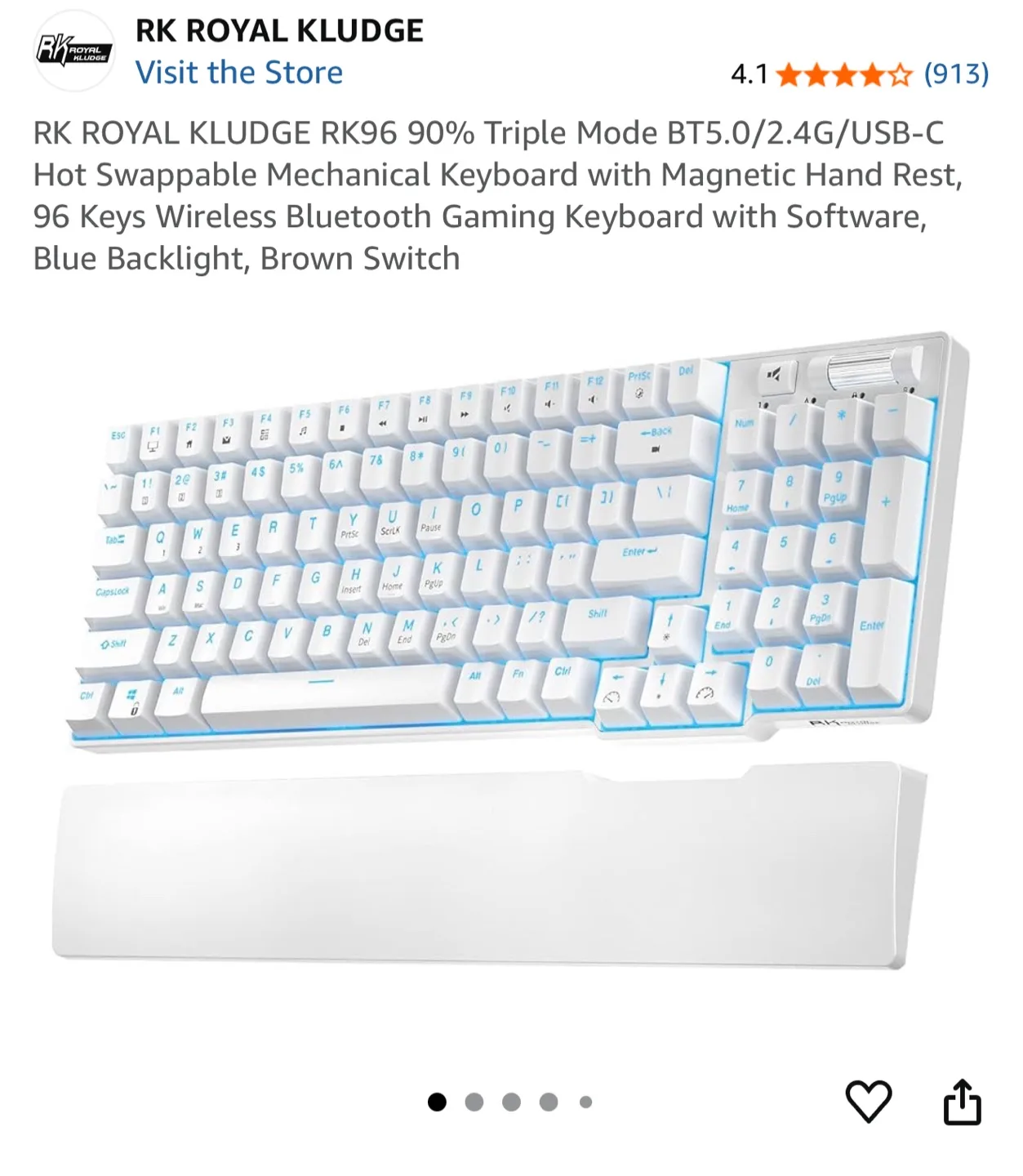 RK Royal Kludge RK96 White Keyboard image indicator(2)