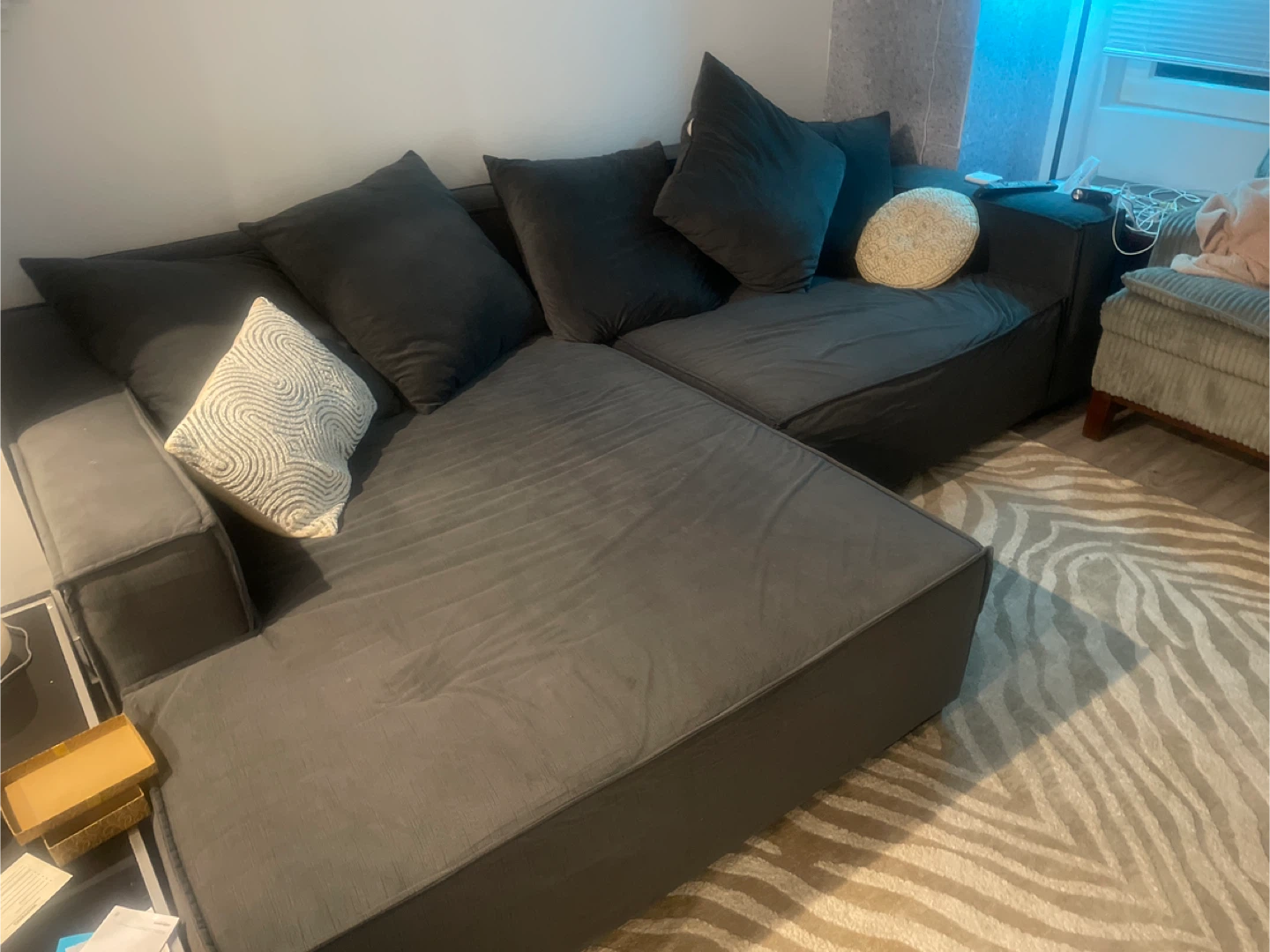 Large Sectional Sofa - Dark Gray
