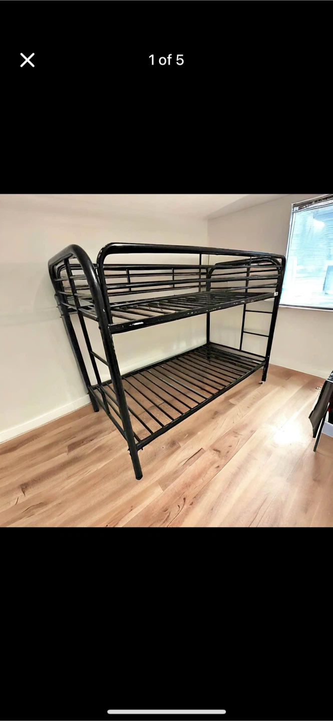 Black Metal Bunk Bed Frame
