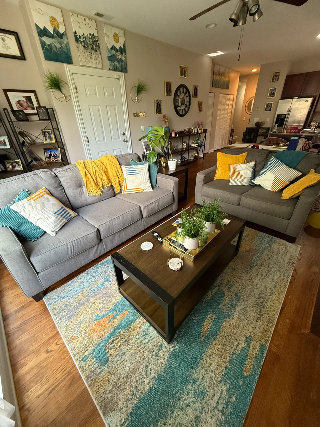 Gray Sofa and Loveseat Set