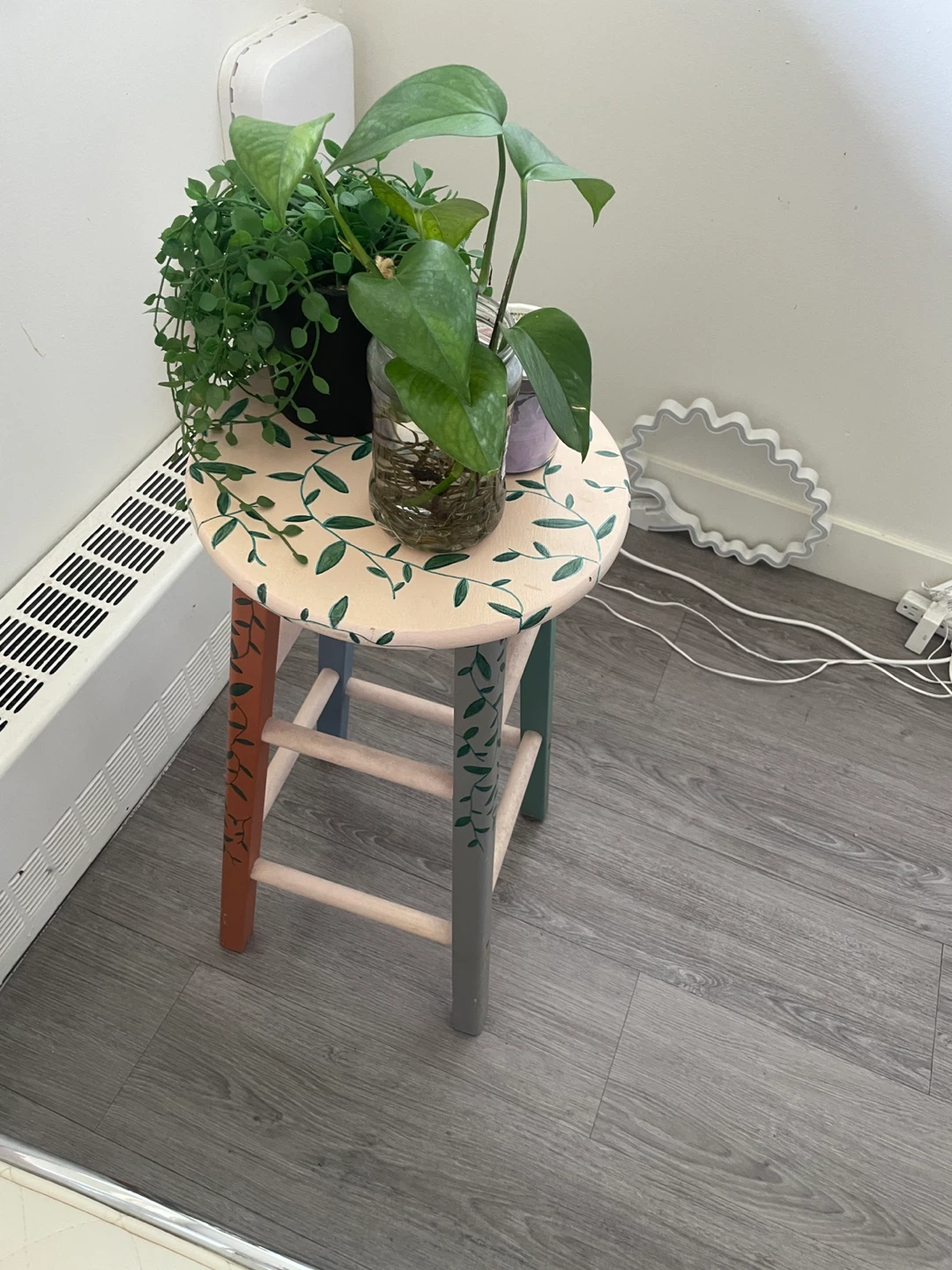 Outdoor Chairs and Hand-Painted Wooden Stool - photo 4
