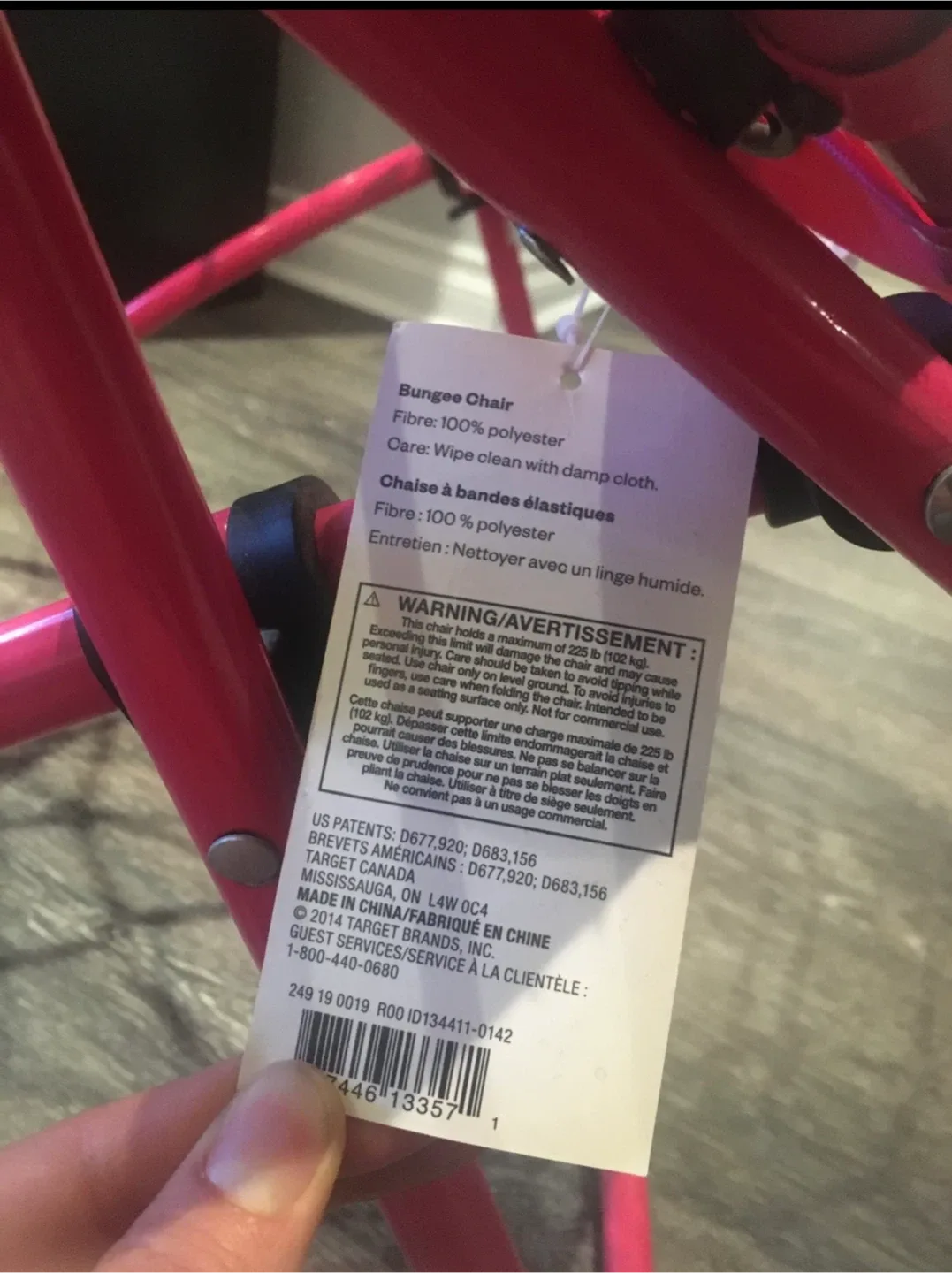 Pink Bungee Chair image indicator(5)