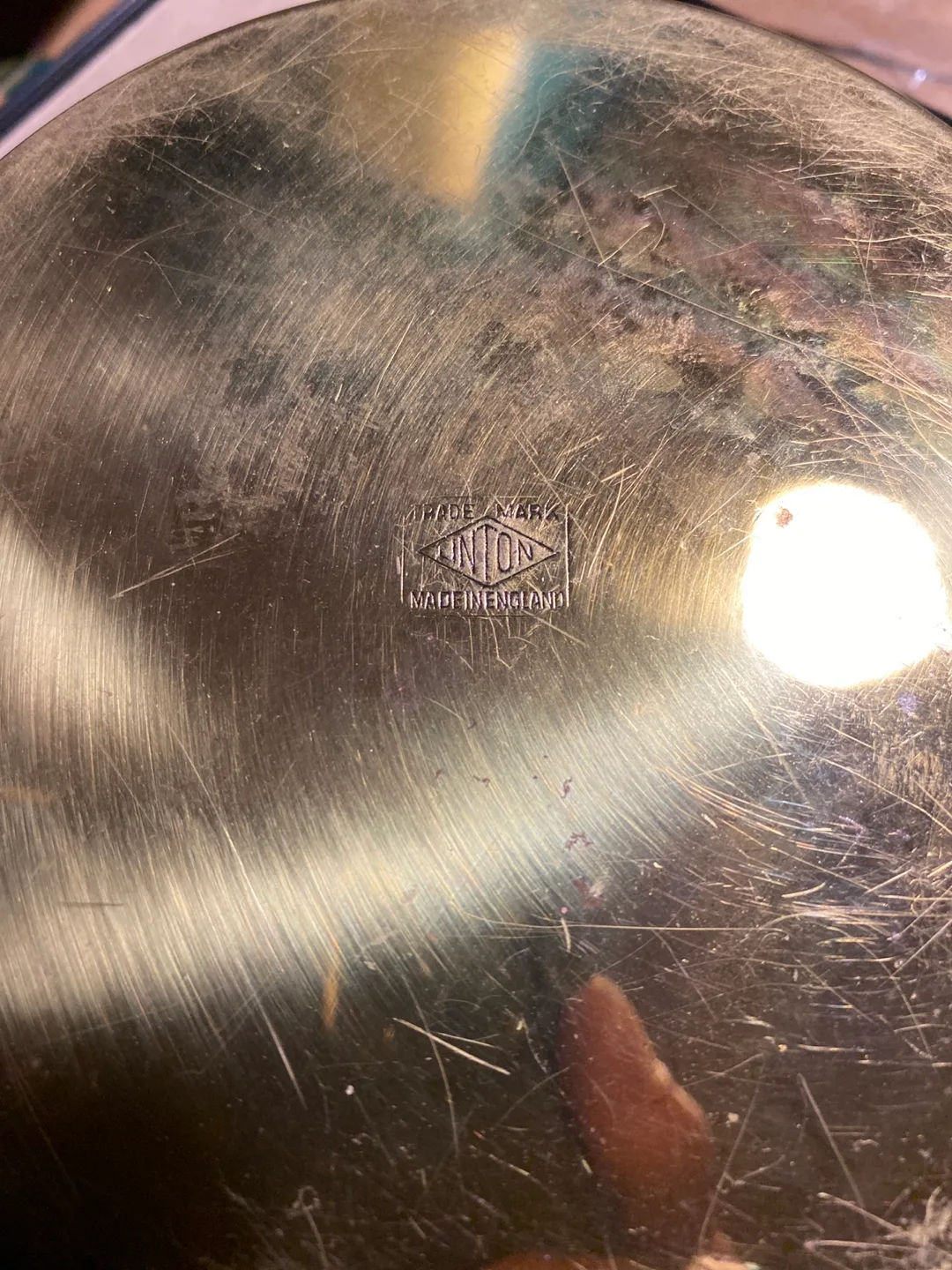 Vintage Union Made in England Brass Warming Pan image indicator(2)