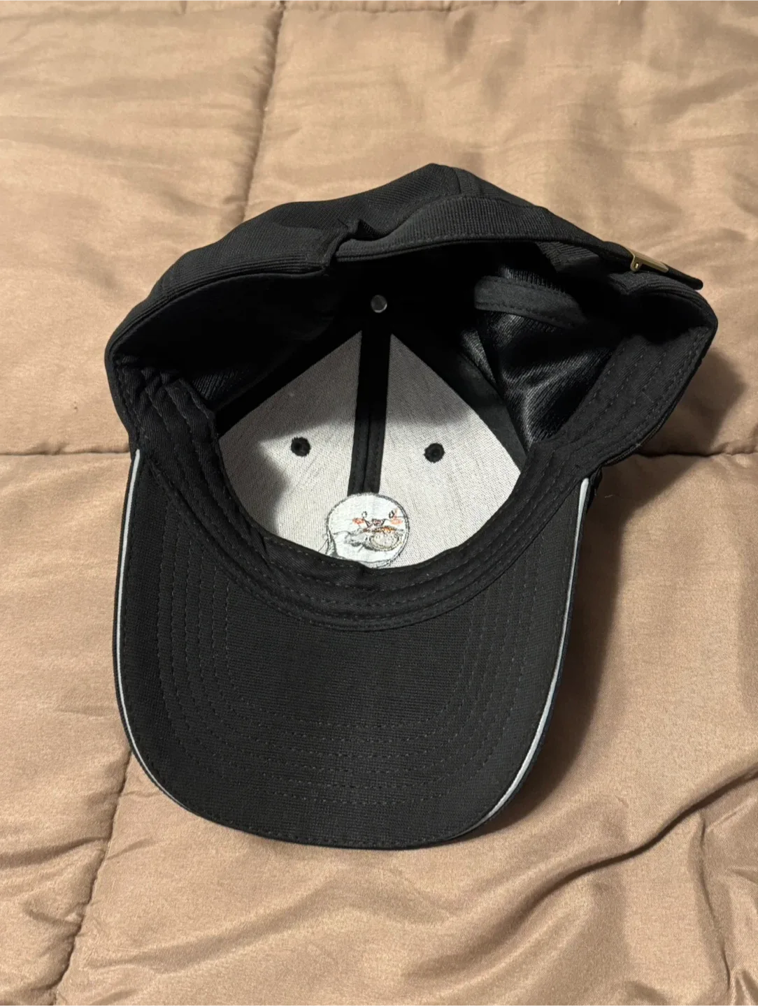 Black Baseball Cap with Cute Ghost Basketball Design image indicator(3)
