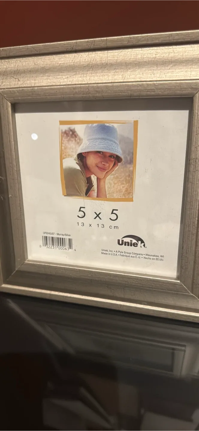 5x5 Picture Frame. Beautiful silver tone image indicator(2)