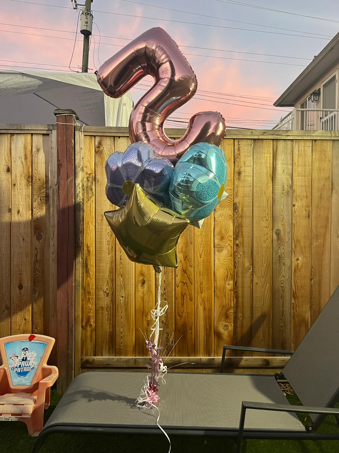 Balloons - Number 5, Star, Flowers