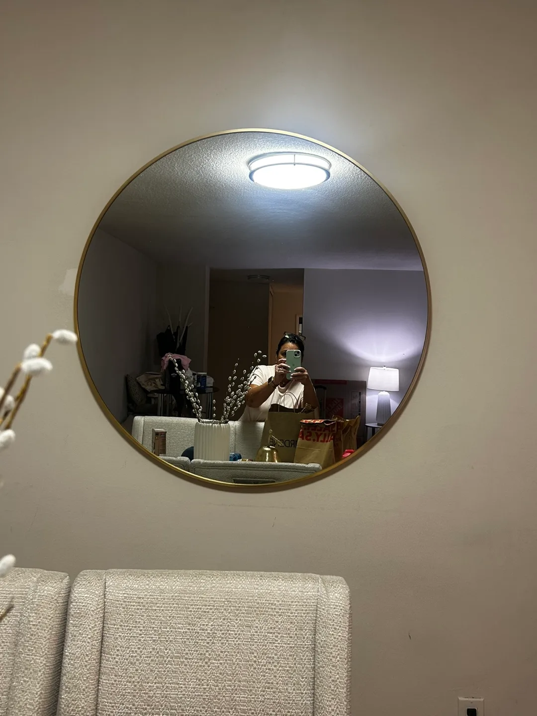 🥕 $50 Round Gold Framed Mirror image indicator(2)