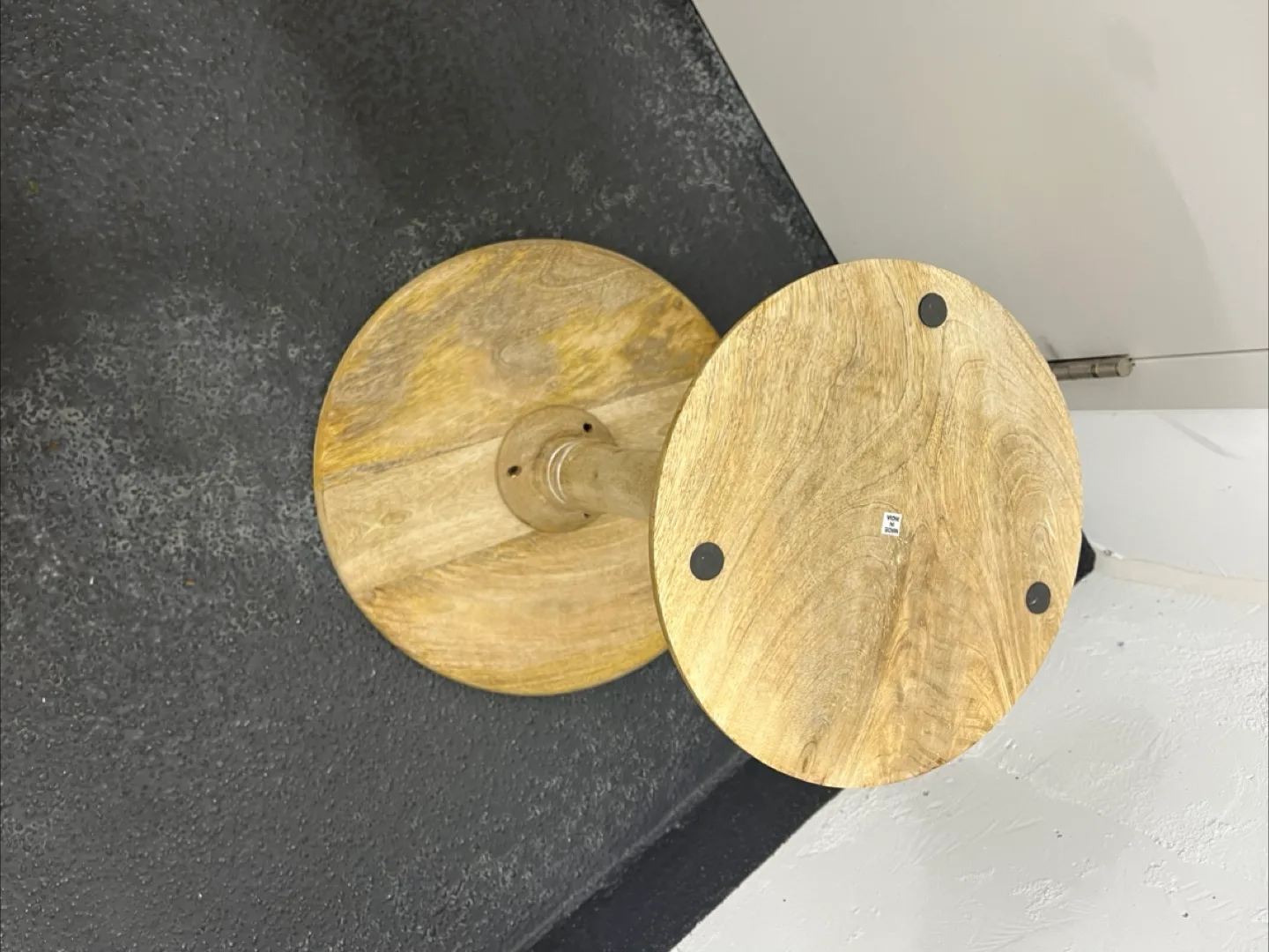 Wooden Pedestal Accent Table image indicator(6)