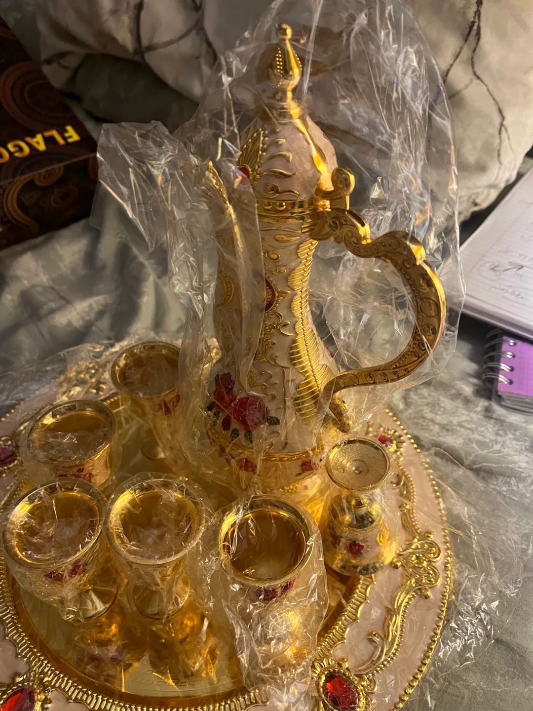 Wooden Pedestal Accent Table image indicator(5)