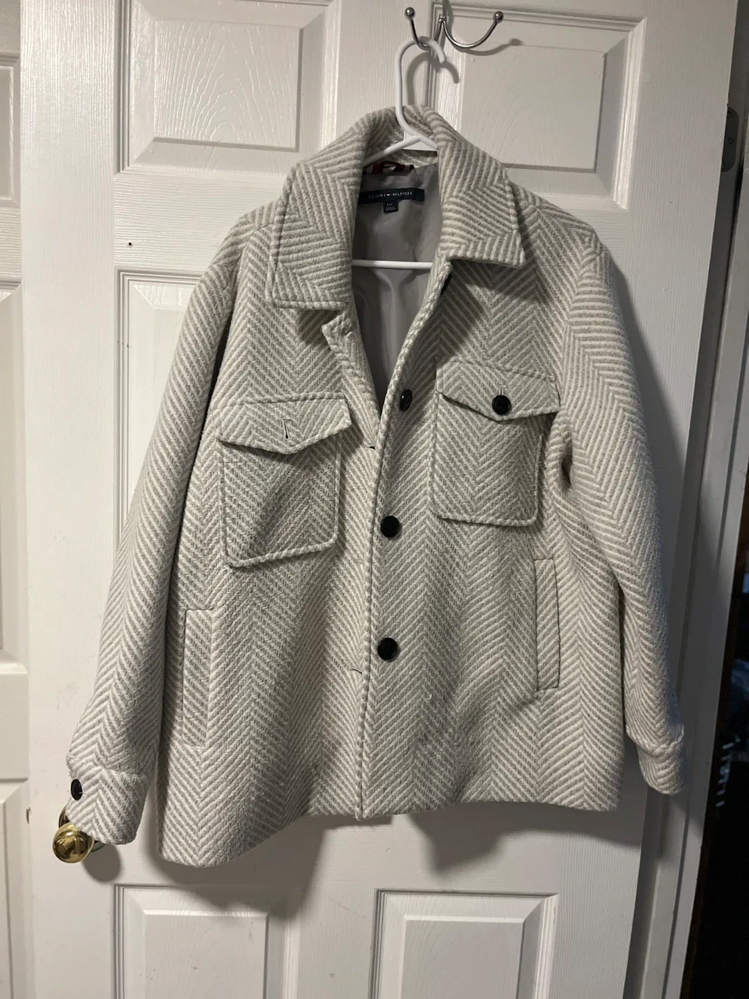 Tommy Hilfiger Herringbone Shacket - L/G thumbnail