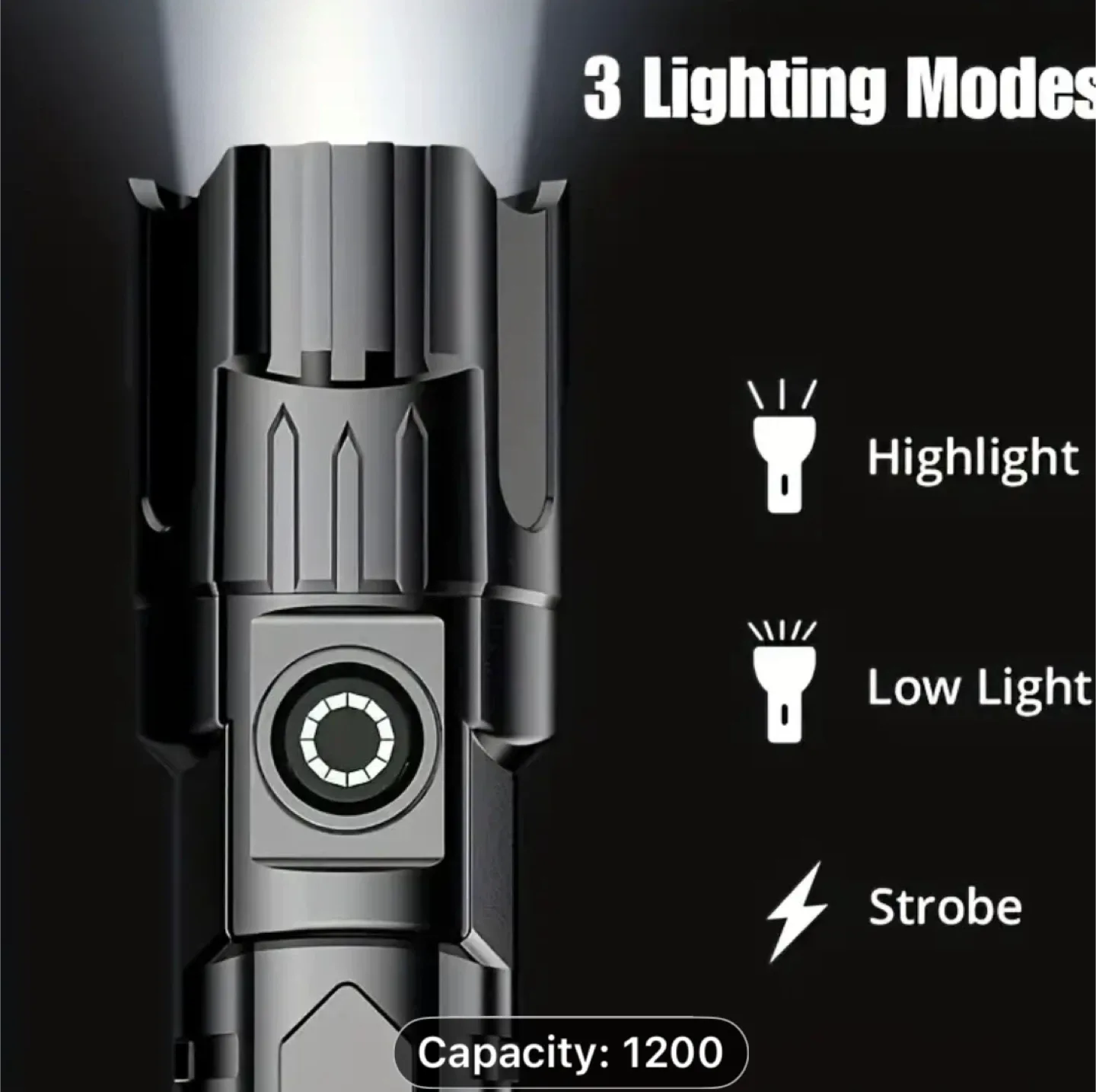 Apollo Fire LED Flashlight image indicator(3)