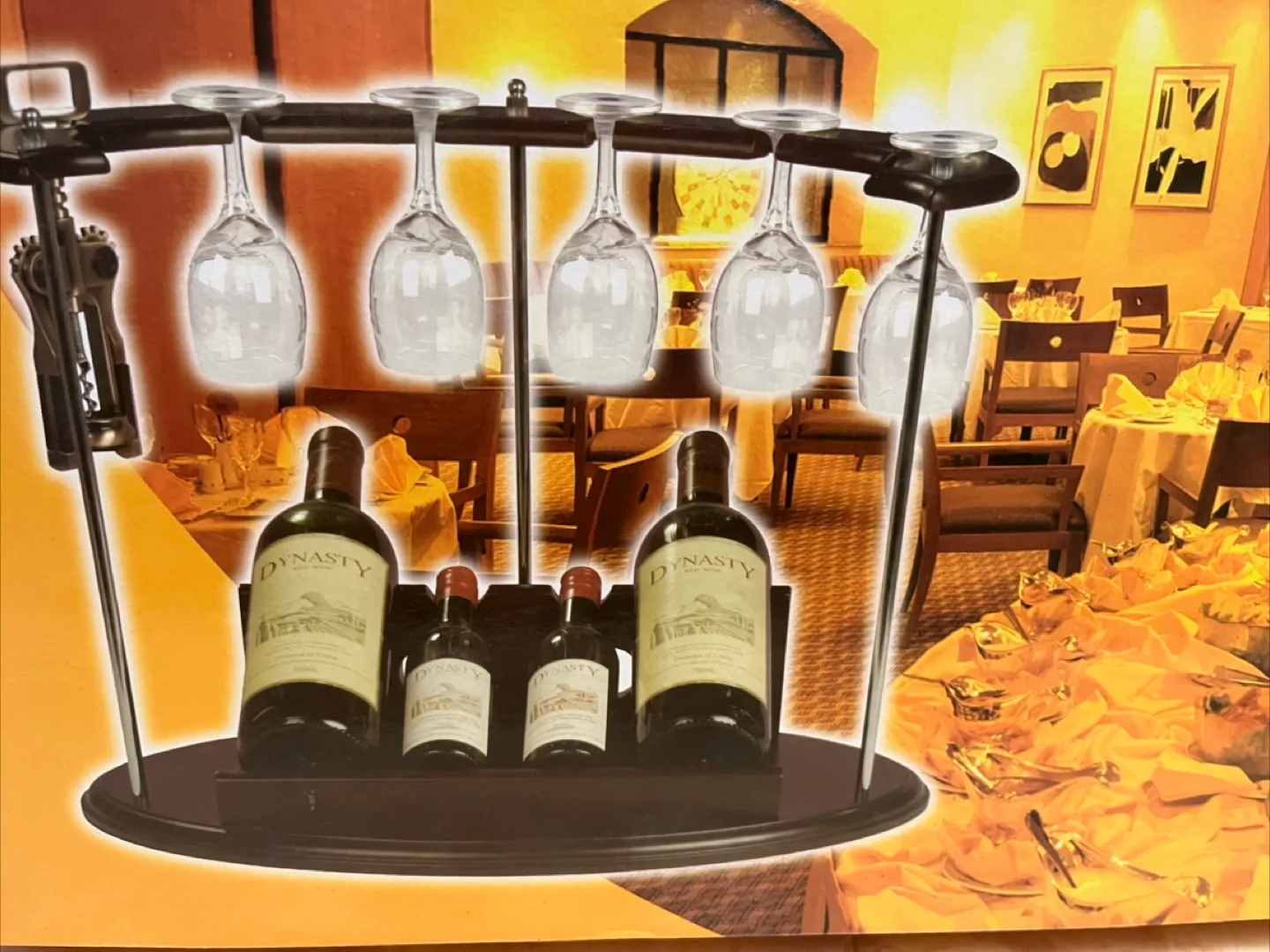 Wine Rack with Glass Holder image indicator(3)