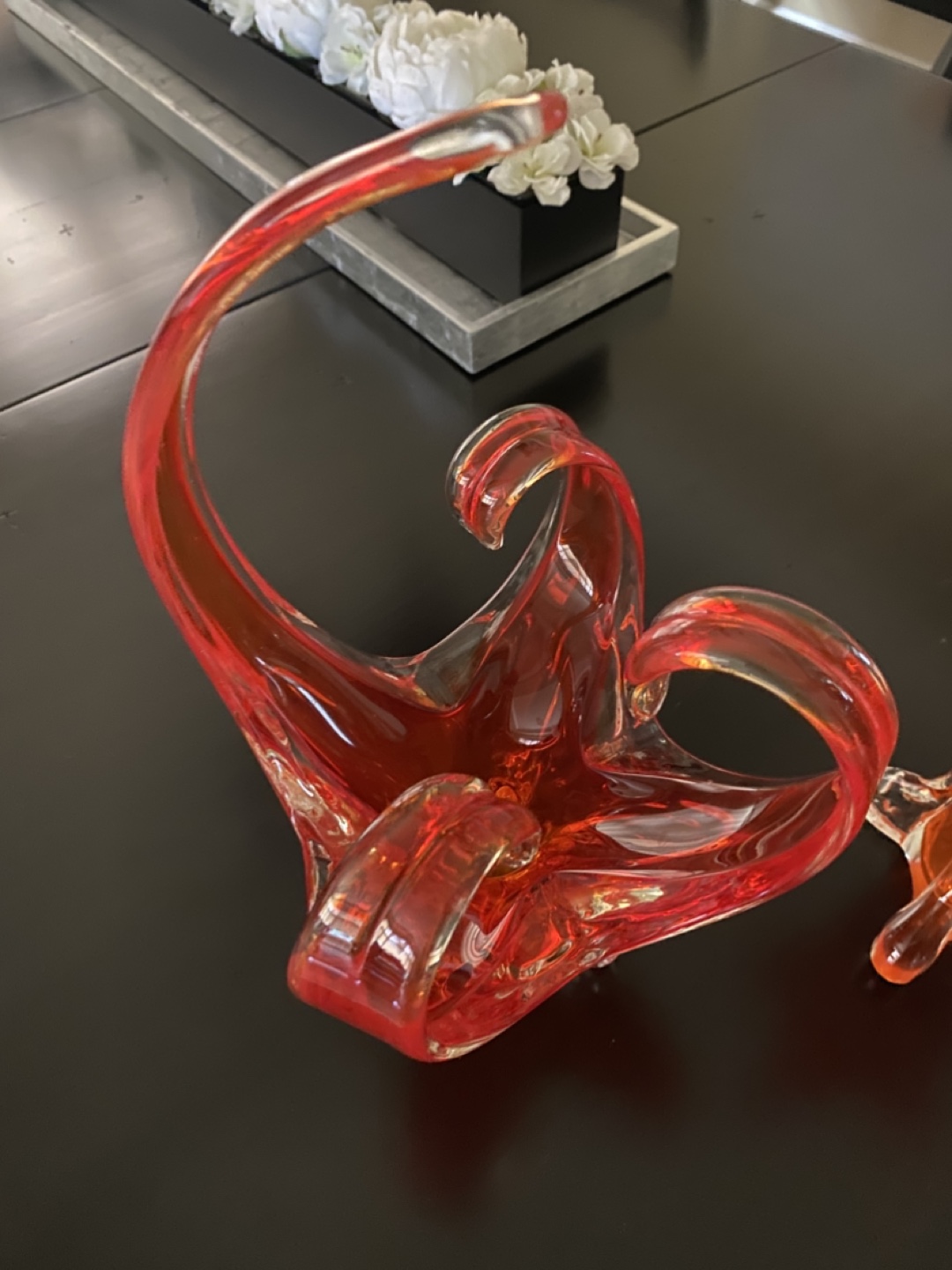 Red Decorative Art Glass Bowls (Set of 3) - photo 2