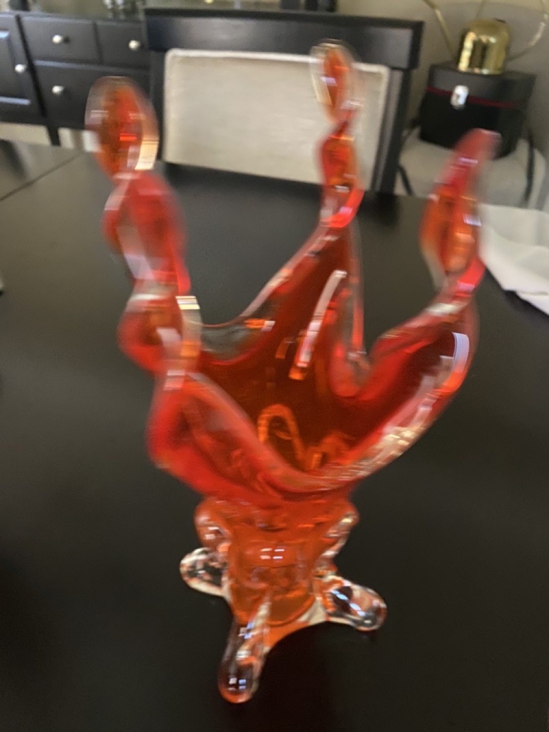 Red Decorative Art Glass Bowls (Set of 3) - photo 3