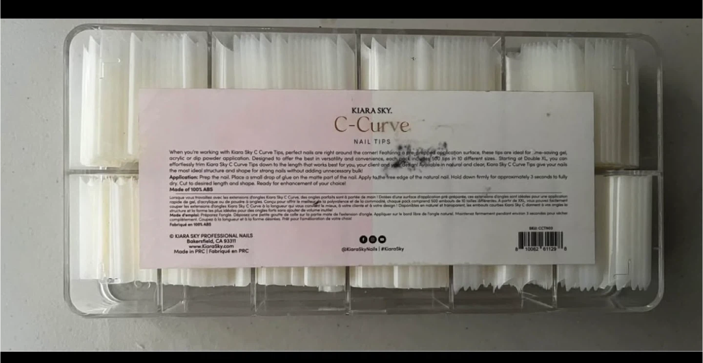 Kiara Sky C-Curve Nail Tips, Square XXL - photo 2