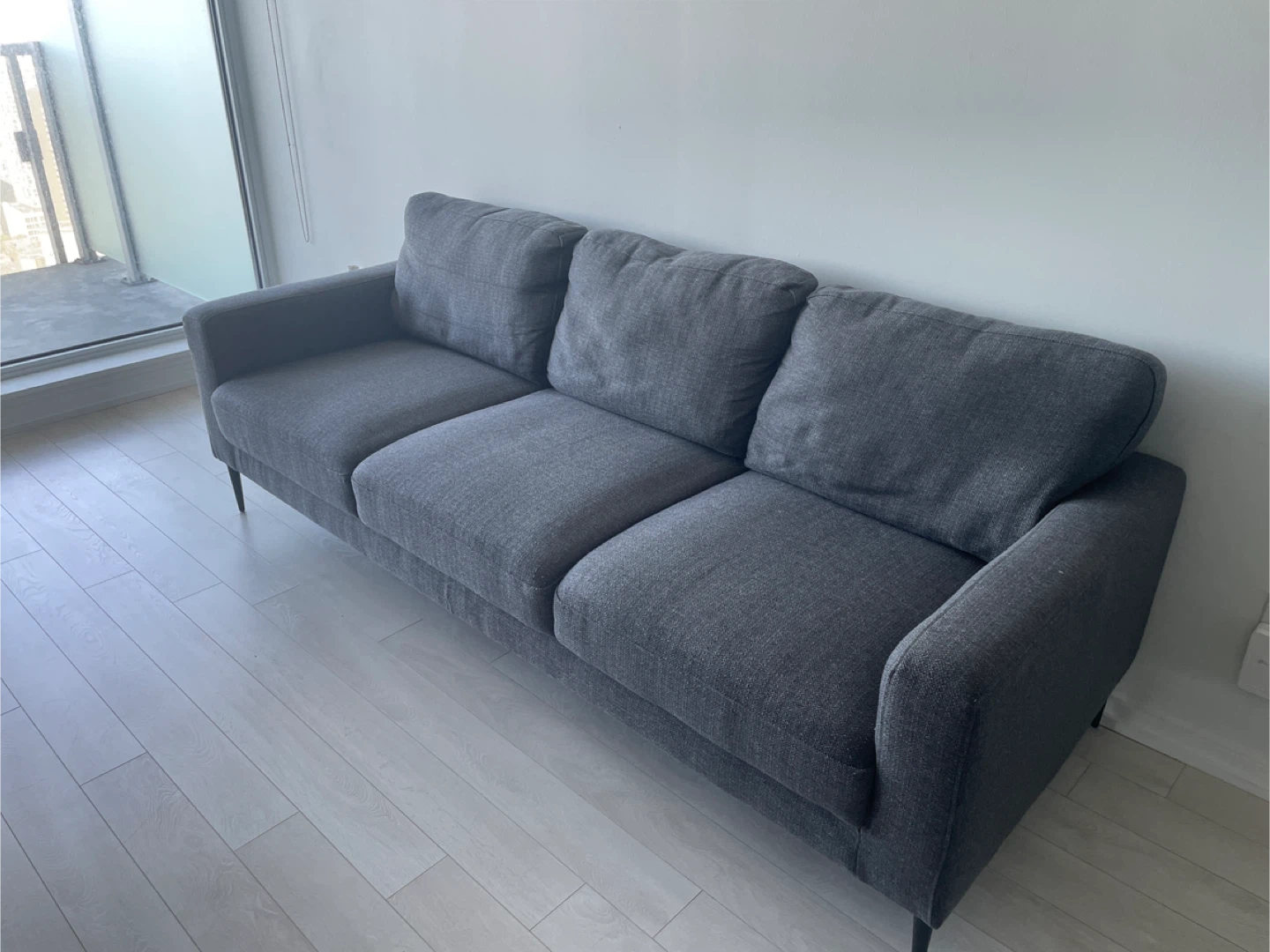 Grey 3-Seat Sofa - photo 2