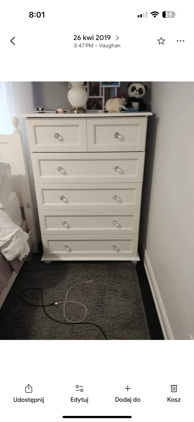 White 6-Drawer Dresser