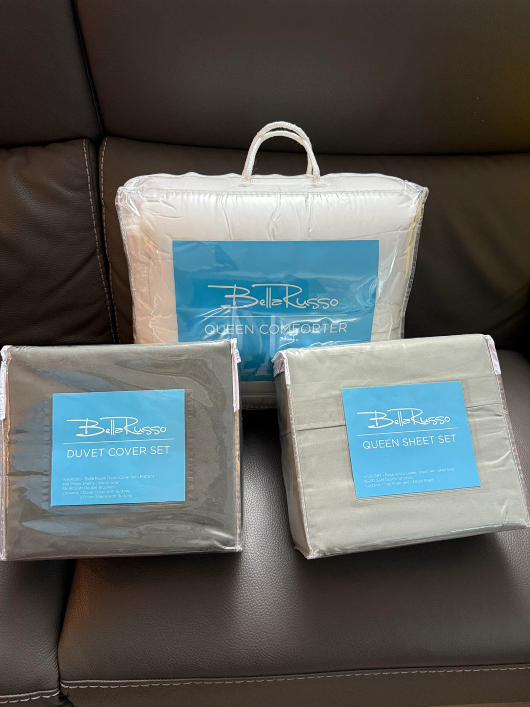 Bella Russo Queen Bedding Set (New) - Sheet + Comforter + Cover