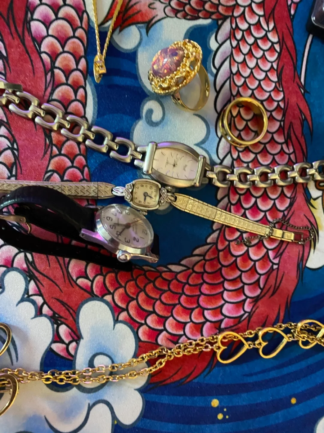 Vintage Women's Watches(needs battery) & Gold Jewelry image indicator(2)