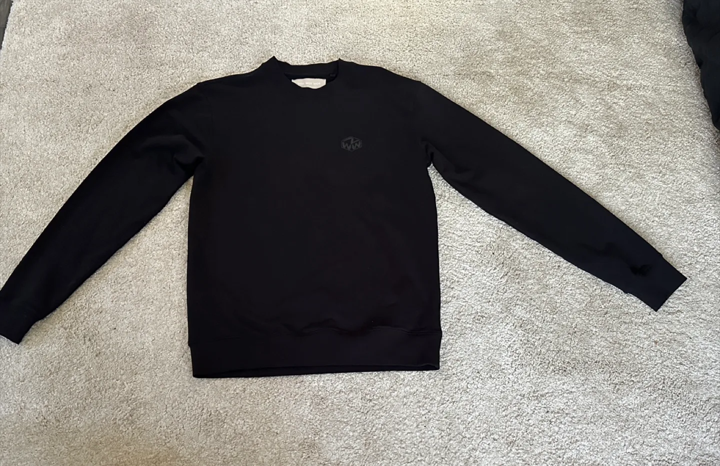 Wos Not Wos Black Crewneck - Size Small thumbnail
