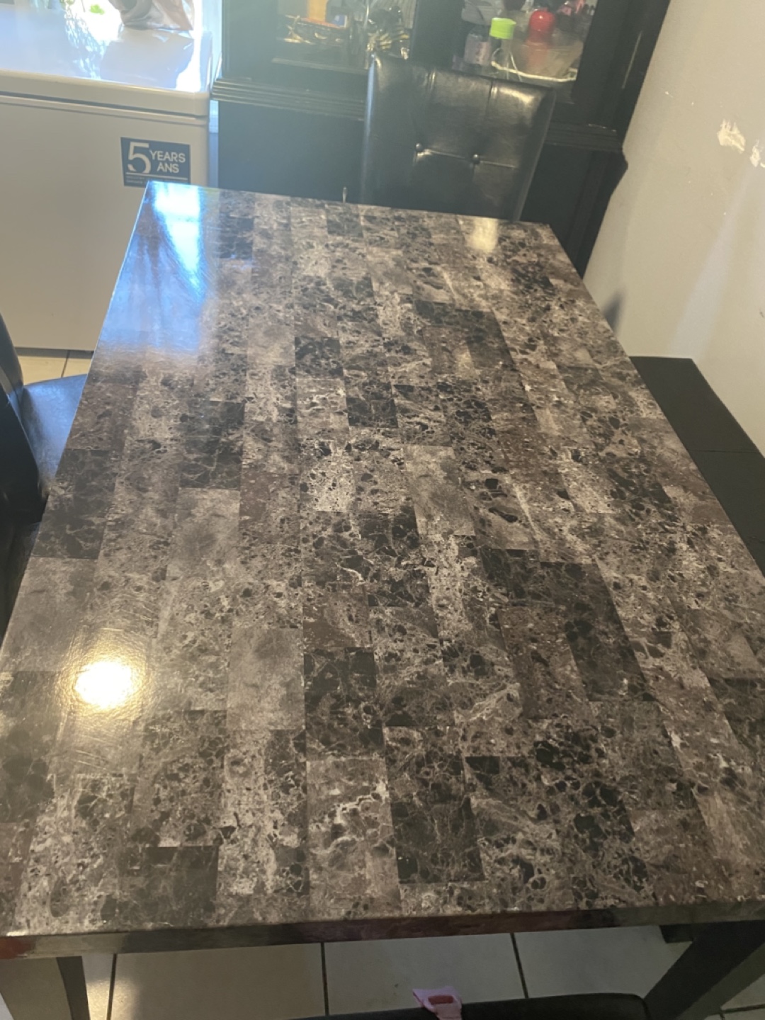 Dining Table with 4 Chairs - Black