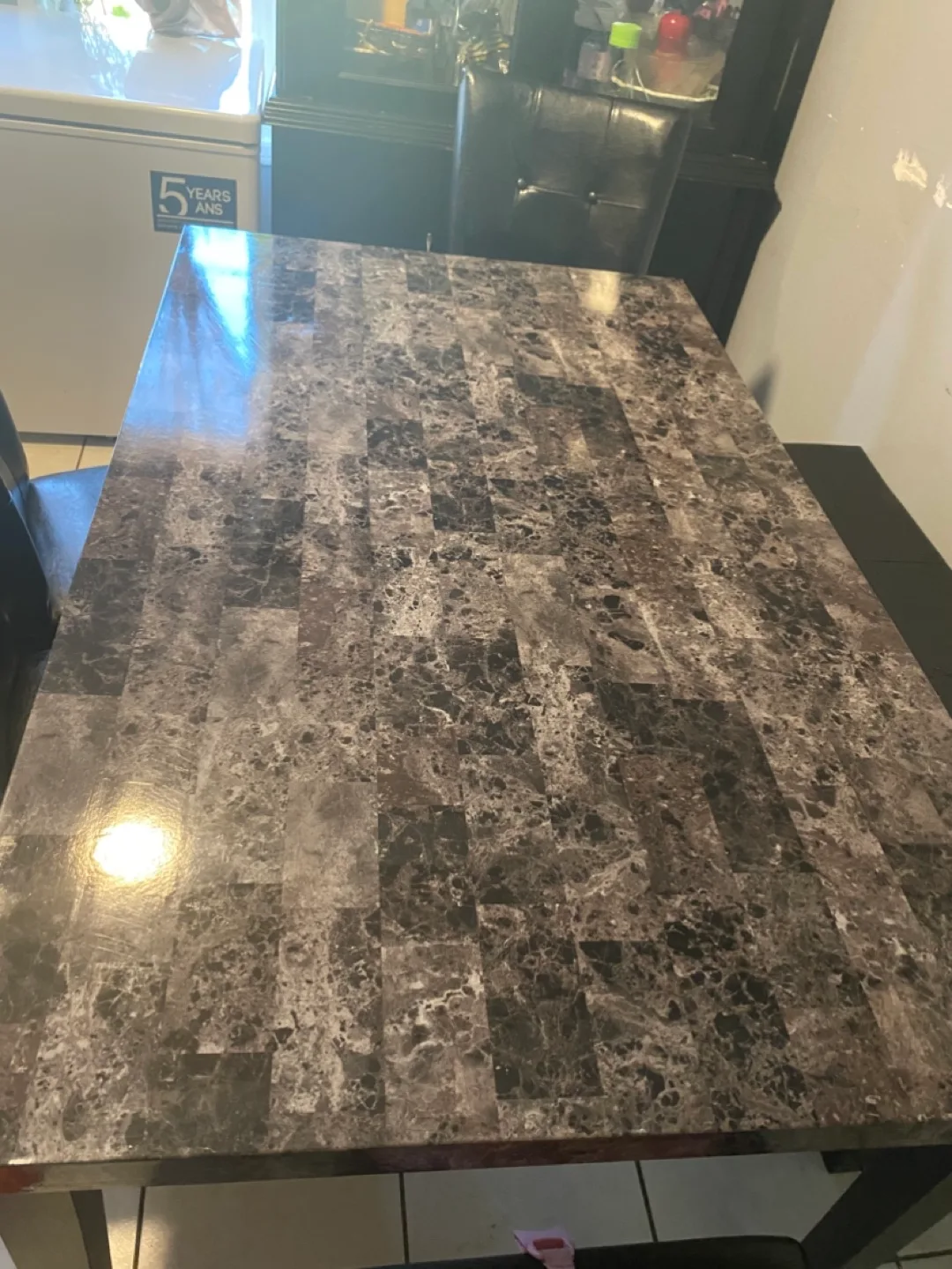 Dining Table with 4 Chairs - Black thumbnail