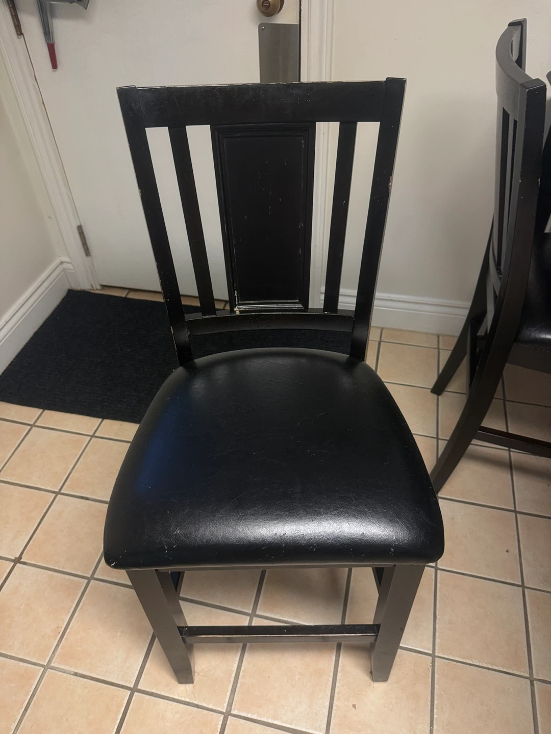 Black Dining Table with 4 Chairs