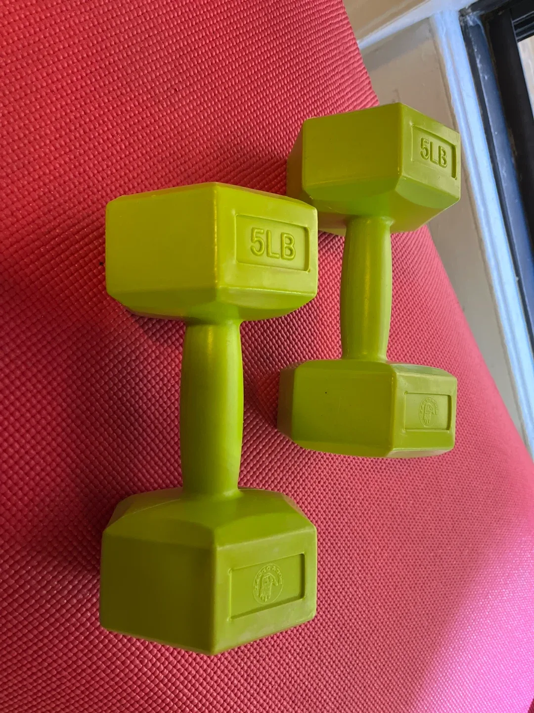 Pair of 5lb Dumbbells - Green thumbnail