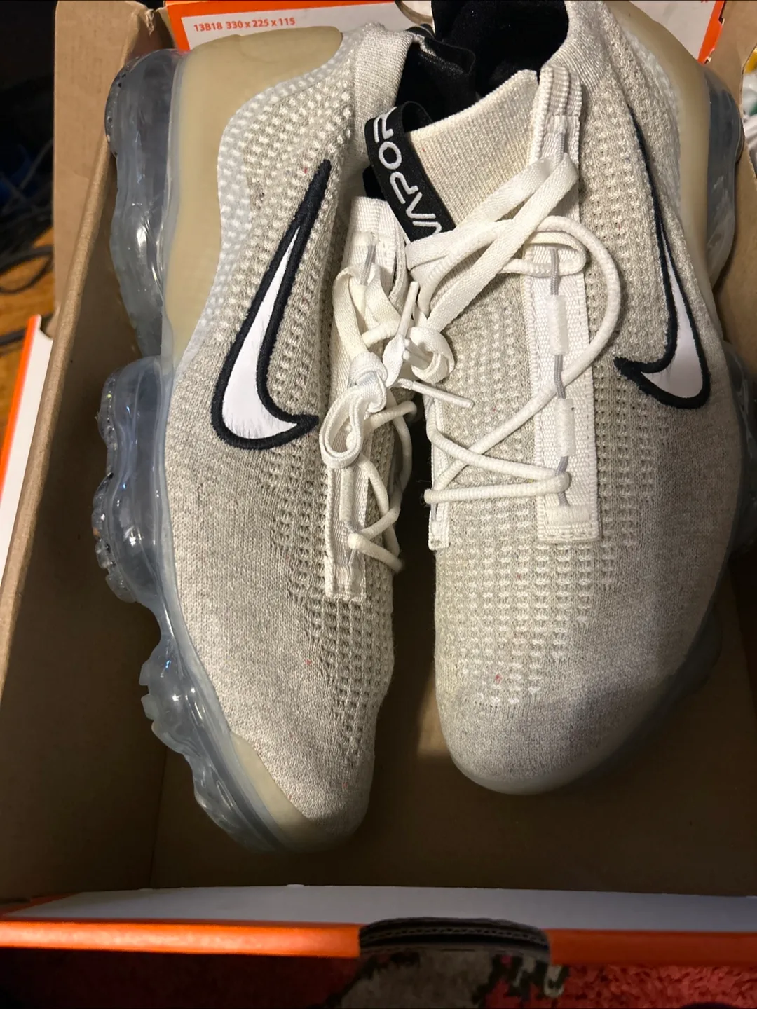 Nike Air Vapormax 2021 FK White/Black, Size 11 image indicator(4)