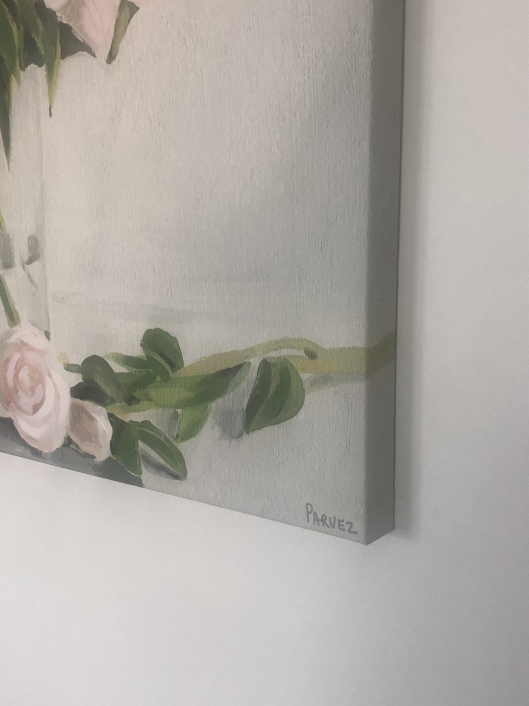 Large canvas print - vase of roses - photo 3
