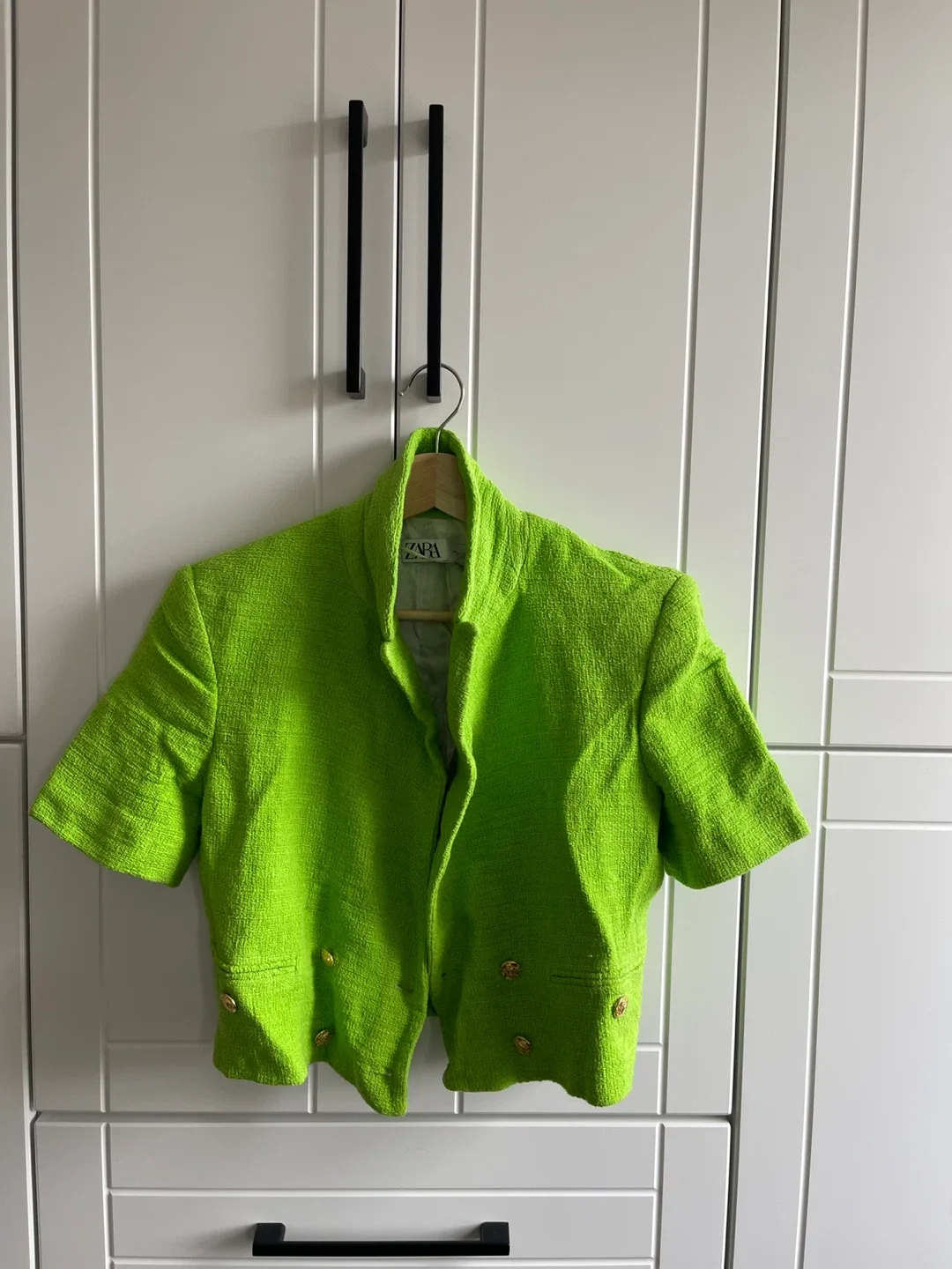 Zara Green Cropped Blazer thumbnail