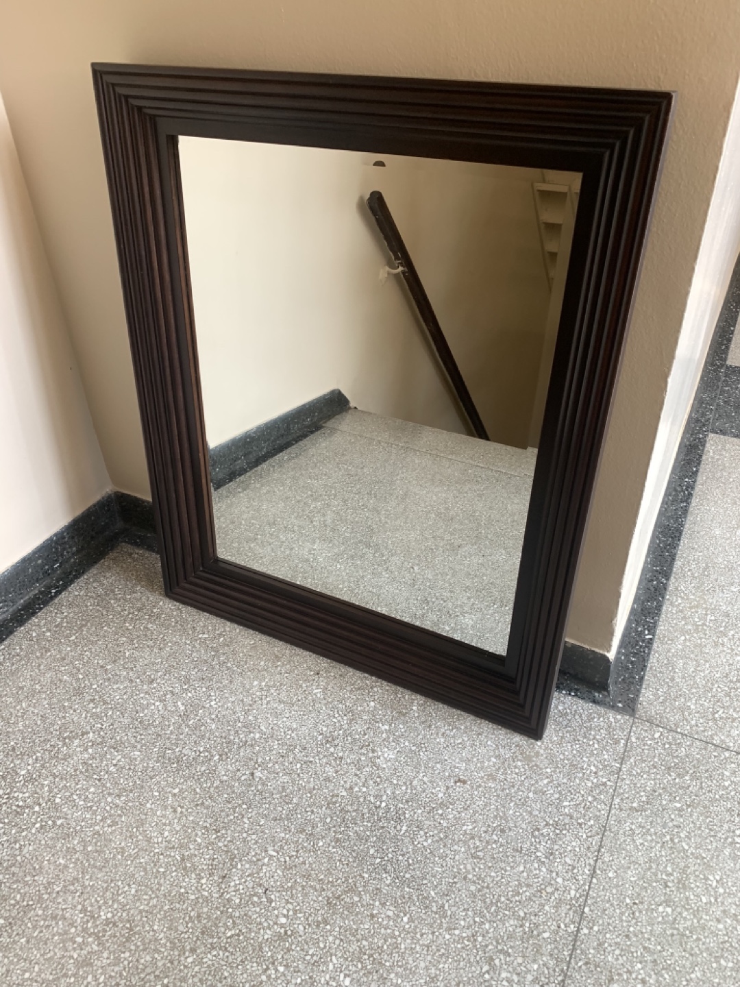 Brown Framed Wall Mirror