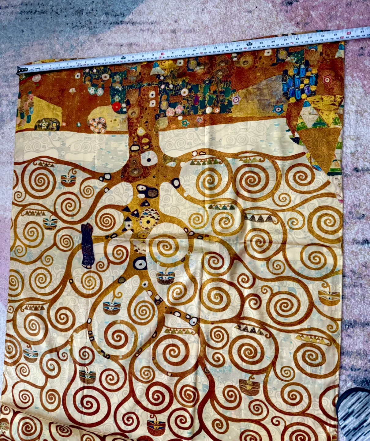 Silk Klimt Tree of Life Tapestry Table Runner or Wall Hanging image indicator(3)