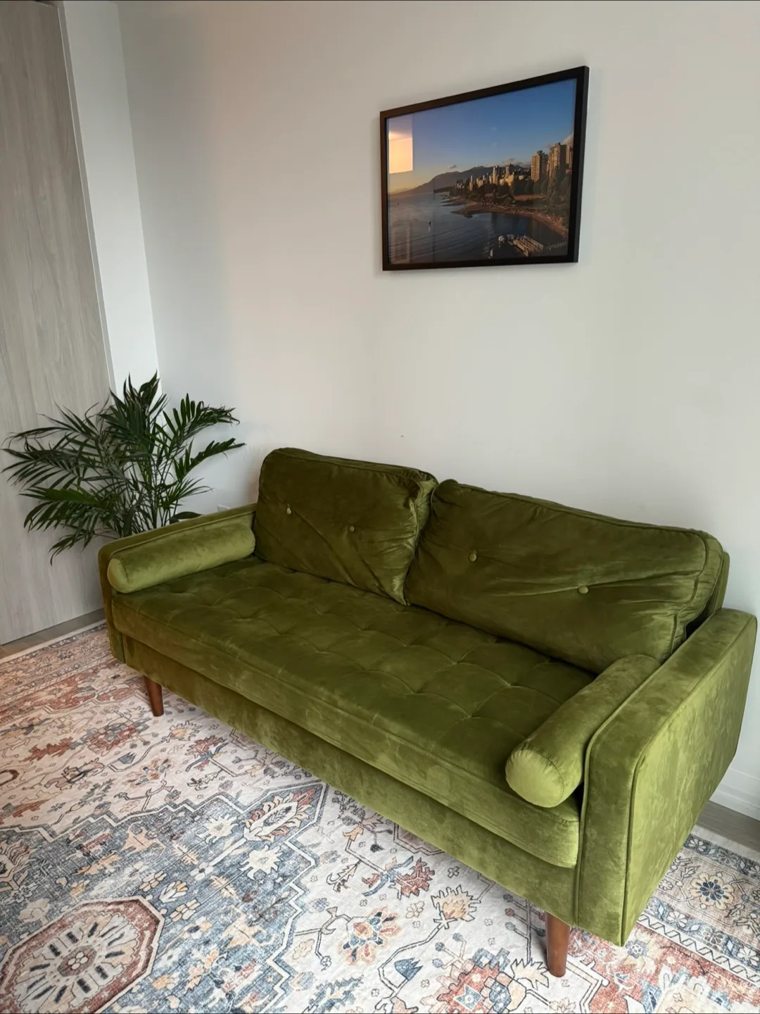 Olive Green Sofa - Great Condition!
