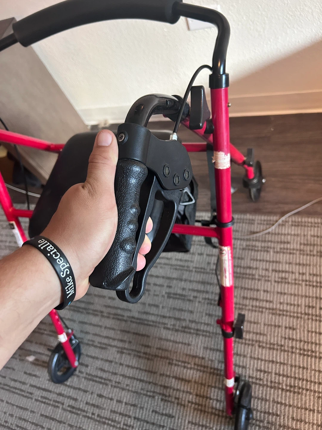 Medline Red Folding Walker with Seat - photo 2
