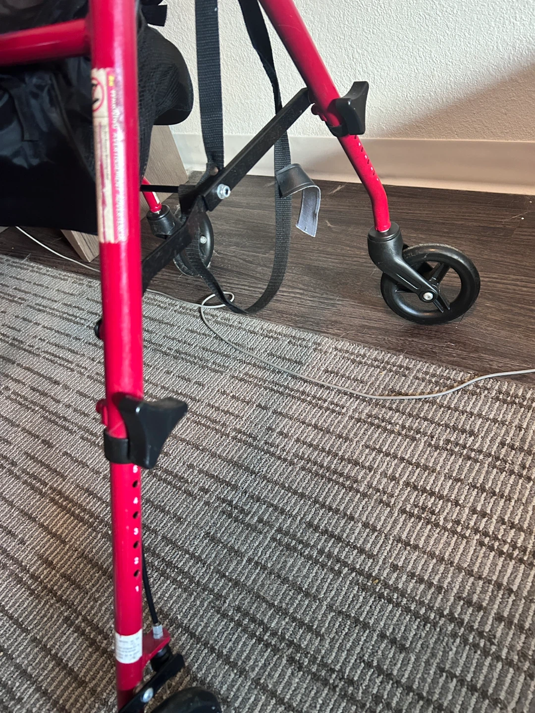 Medline Red Folding Walker with Seat - photo 4