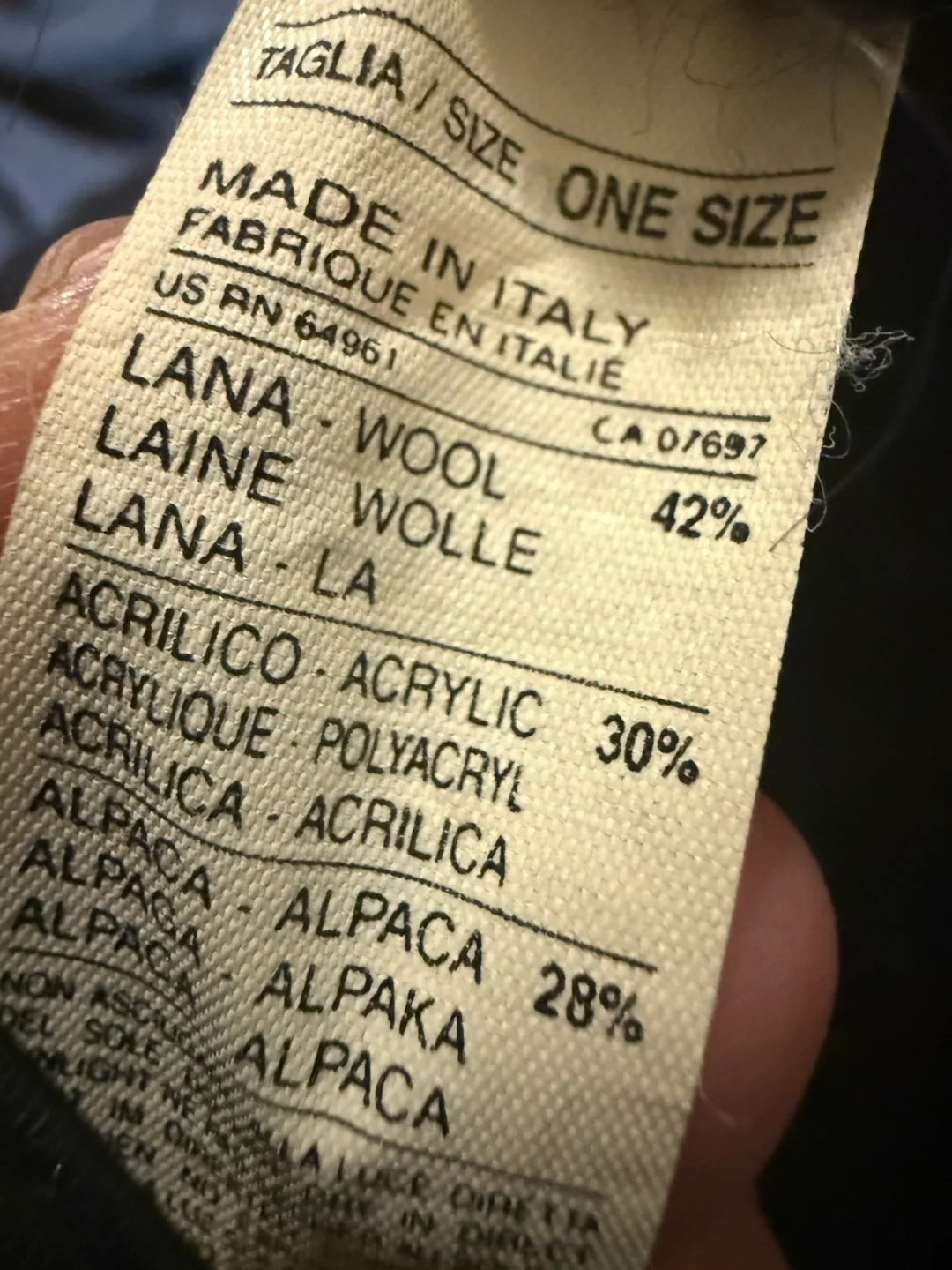 Sisley Black Wool Blend Poncho  - One Size image indicator(5)