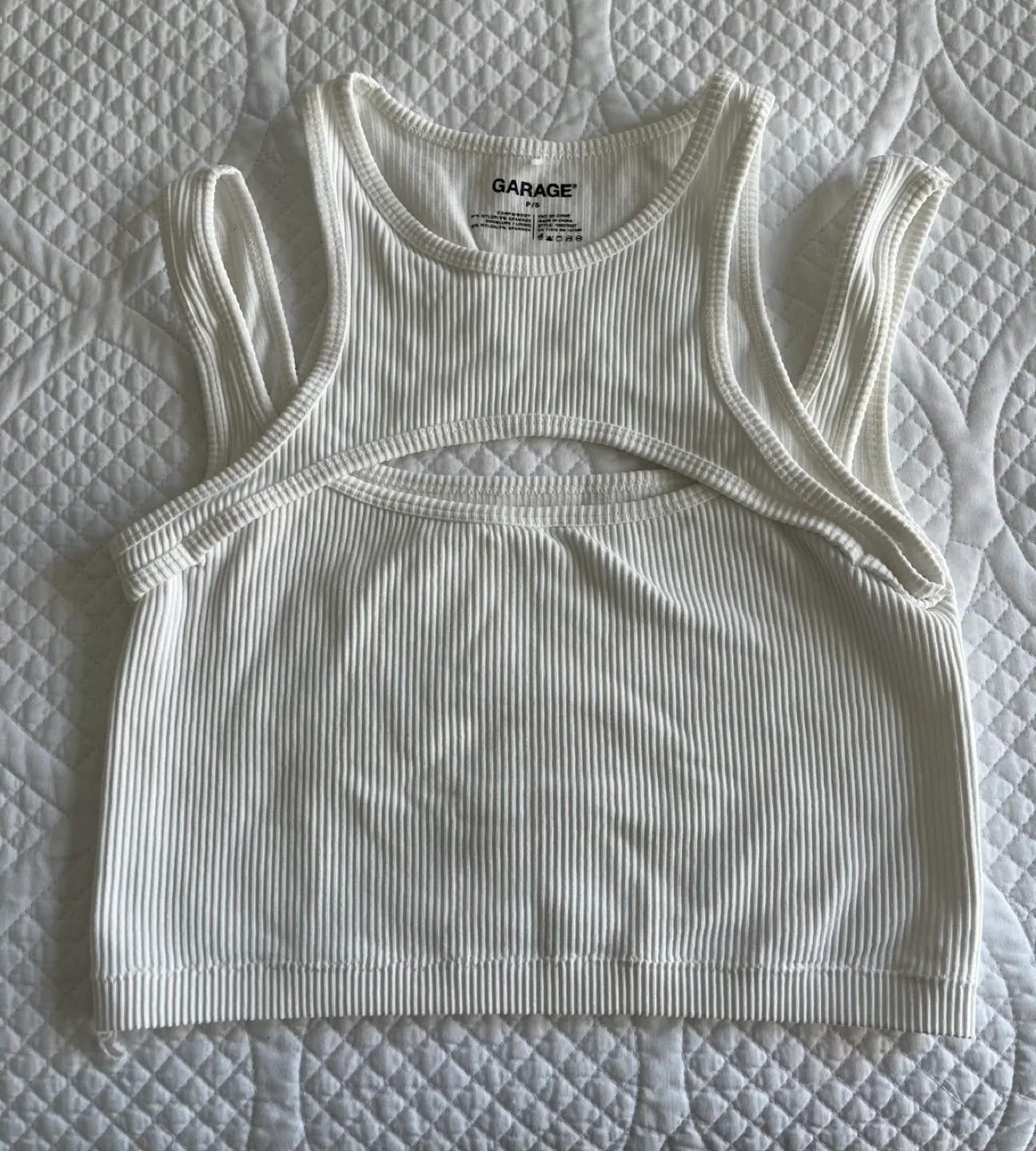 *New* Garage Ribbed Cut-Out Tank Top thumbnail