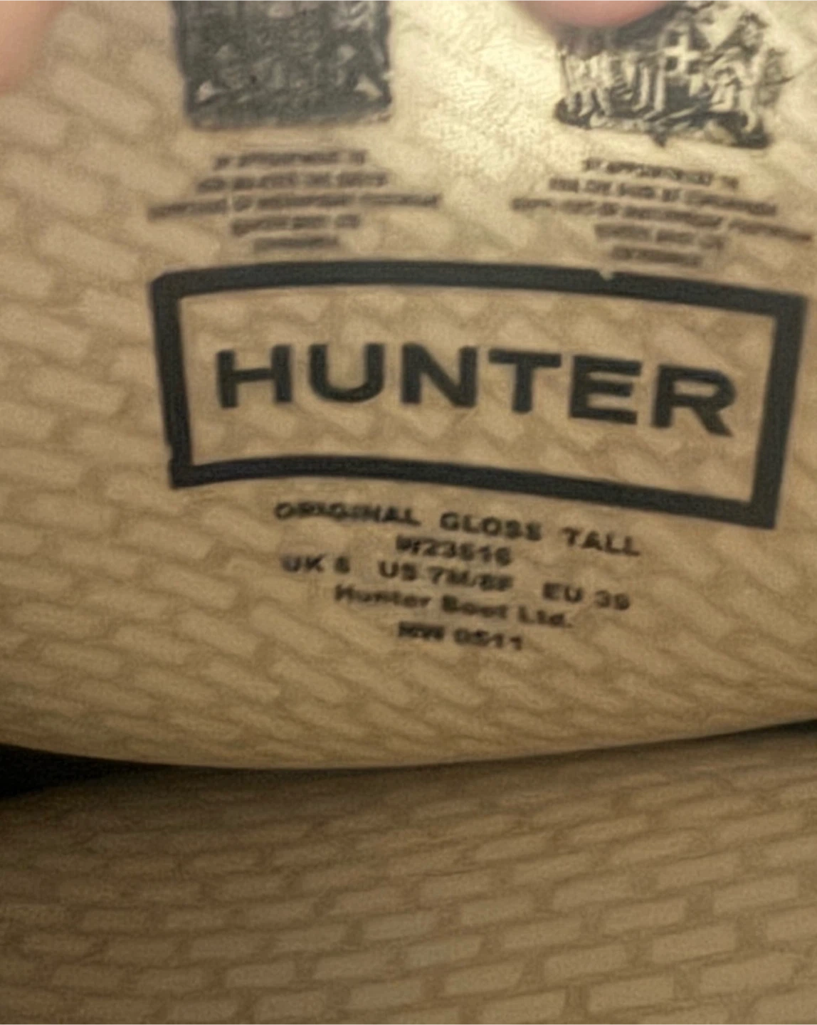 Hunter Original Gloss Tall Black Rain Boots - US 7 - photo 3