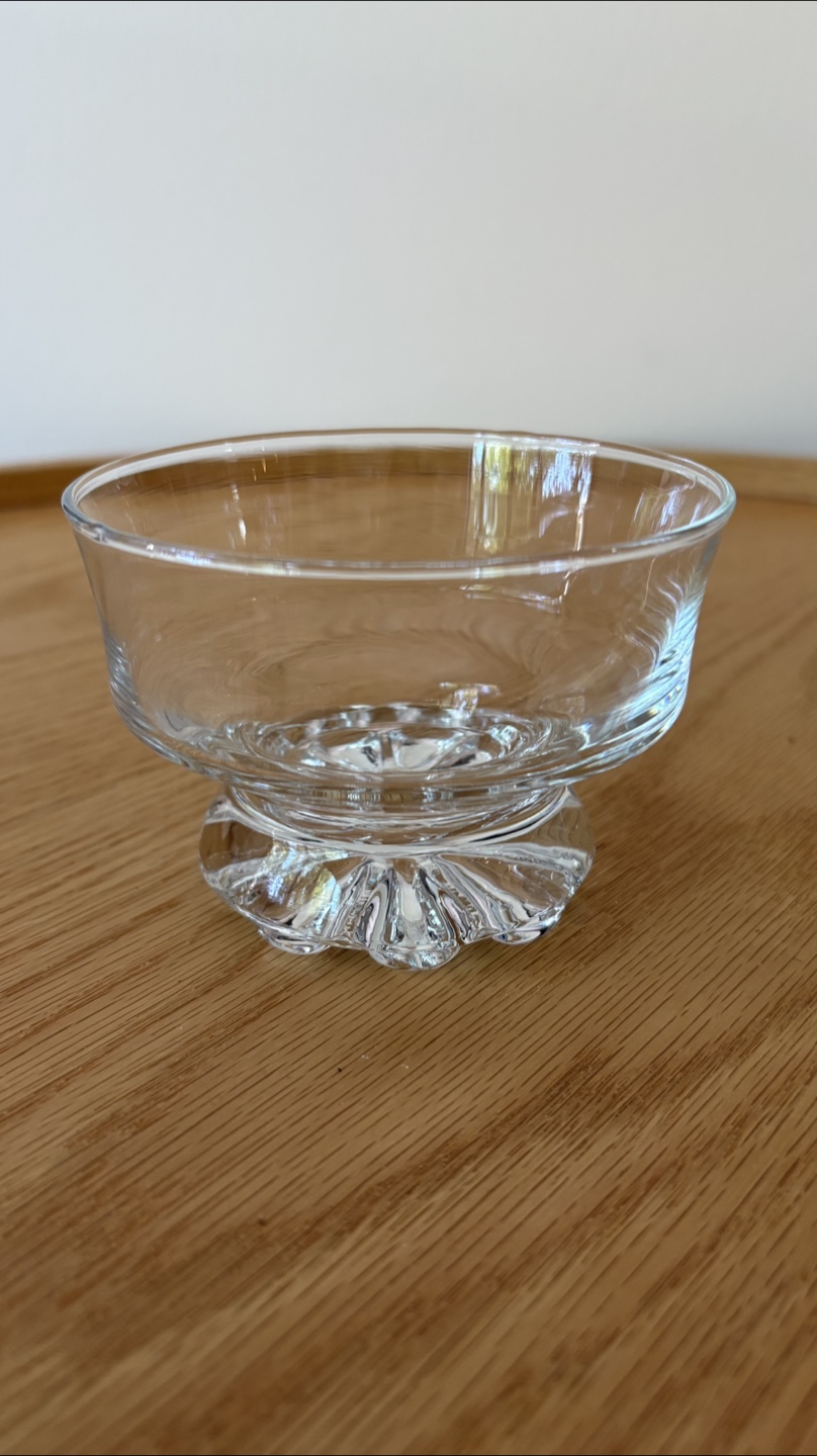 Set of 6 Clear Glass Dessert Bowls