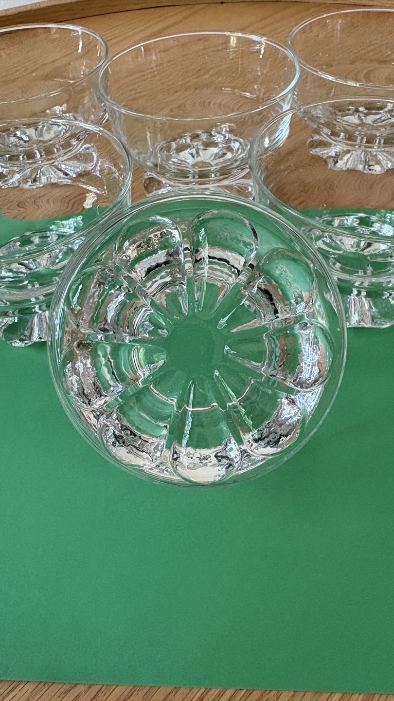 Set of 6 Clear Glass Dessert Bowls - photo 3