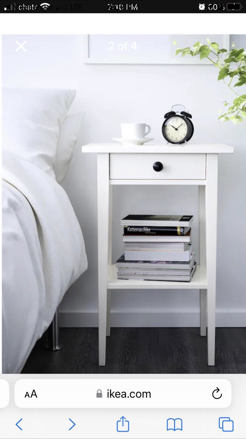IKEA White Nightstand/ side table