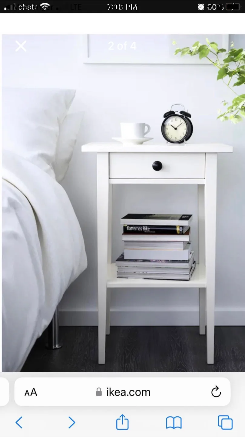 IKEA White Nightstand/ side table thumbnail