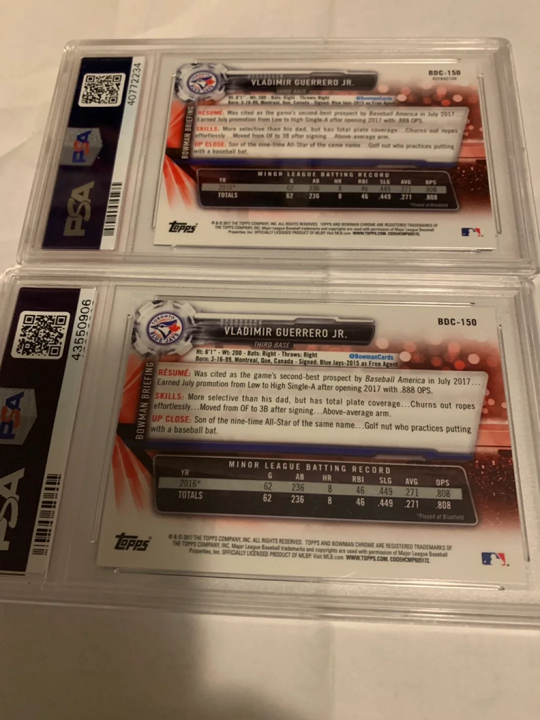 2017 Bowman Draft Vladimir Guerrero Jr. Rookie Cards image indicator(3)