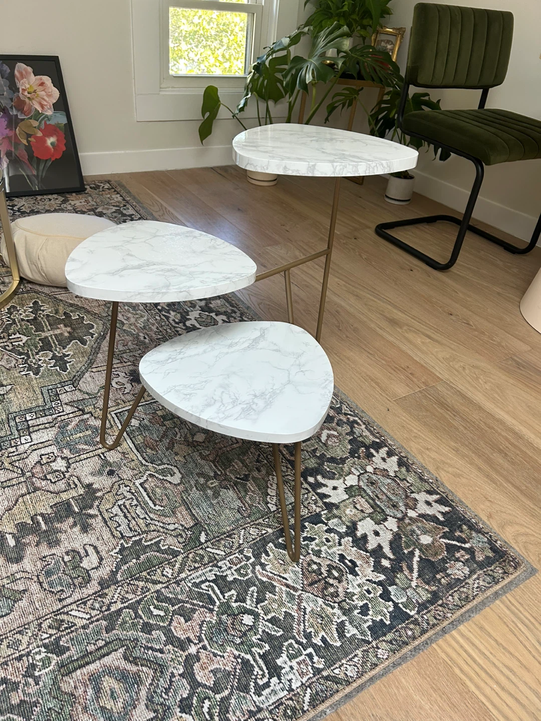 Marble Three Tier Side Table