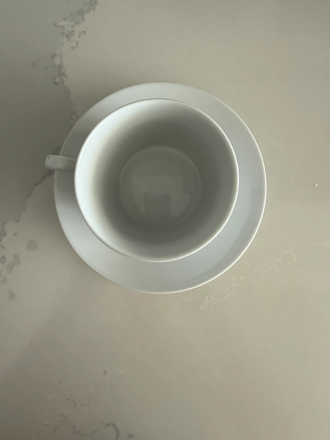White Cup and Saucer Set - photo 2