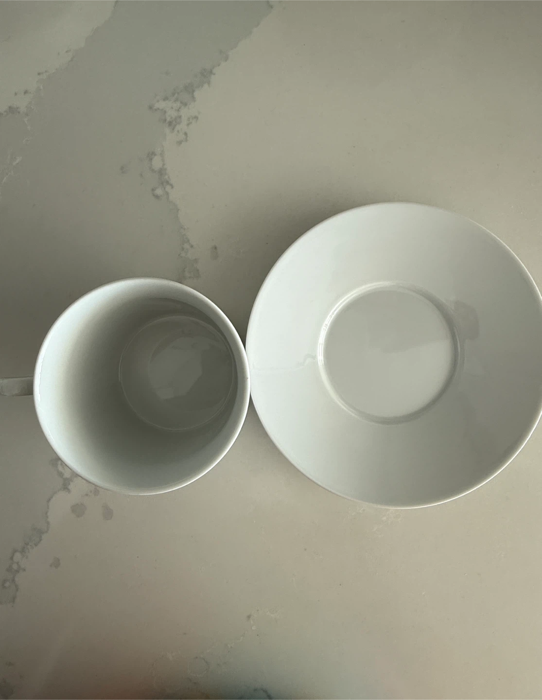 White Cup and Saucer Set - photo 3